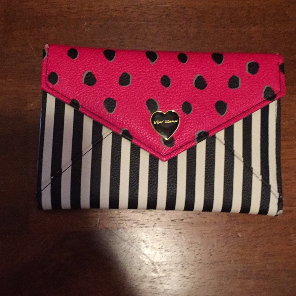 Betsy Johnson trifold wallet.